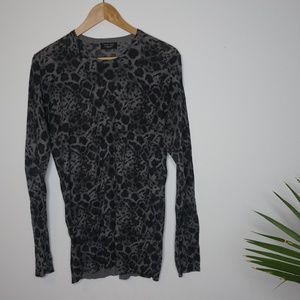 Long Sleeve Zara Leopard Print Shirt